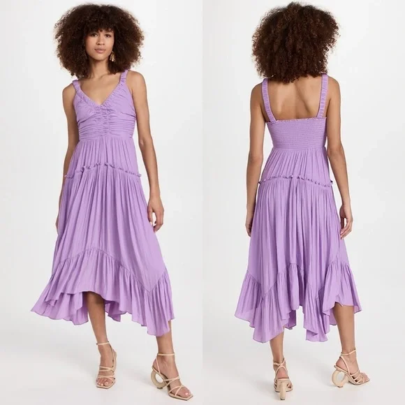 strapless open back dress Ramy Brook Lucia Dress in Cabernet Combo